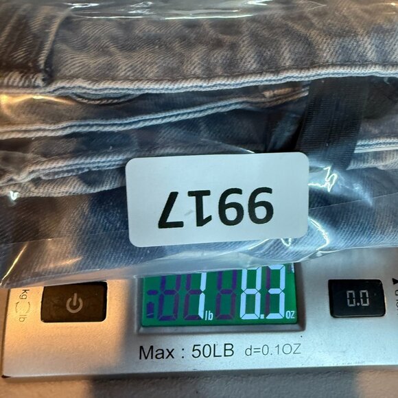 Maniere De Voir Women 8 Marble Print Mom Jeans Light Wash Tapered Leg STAINS - Picture 9 of 9